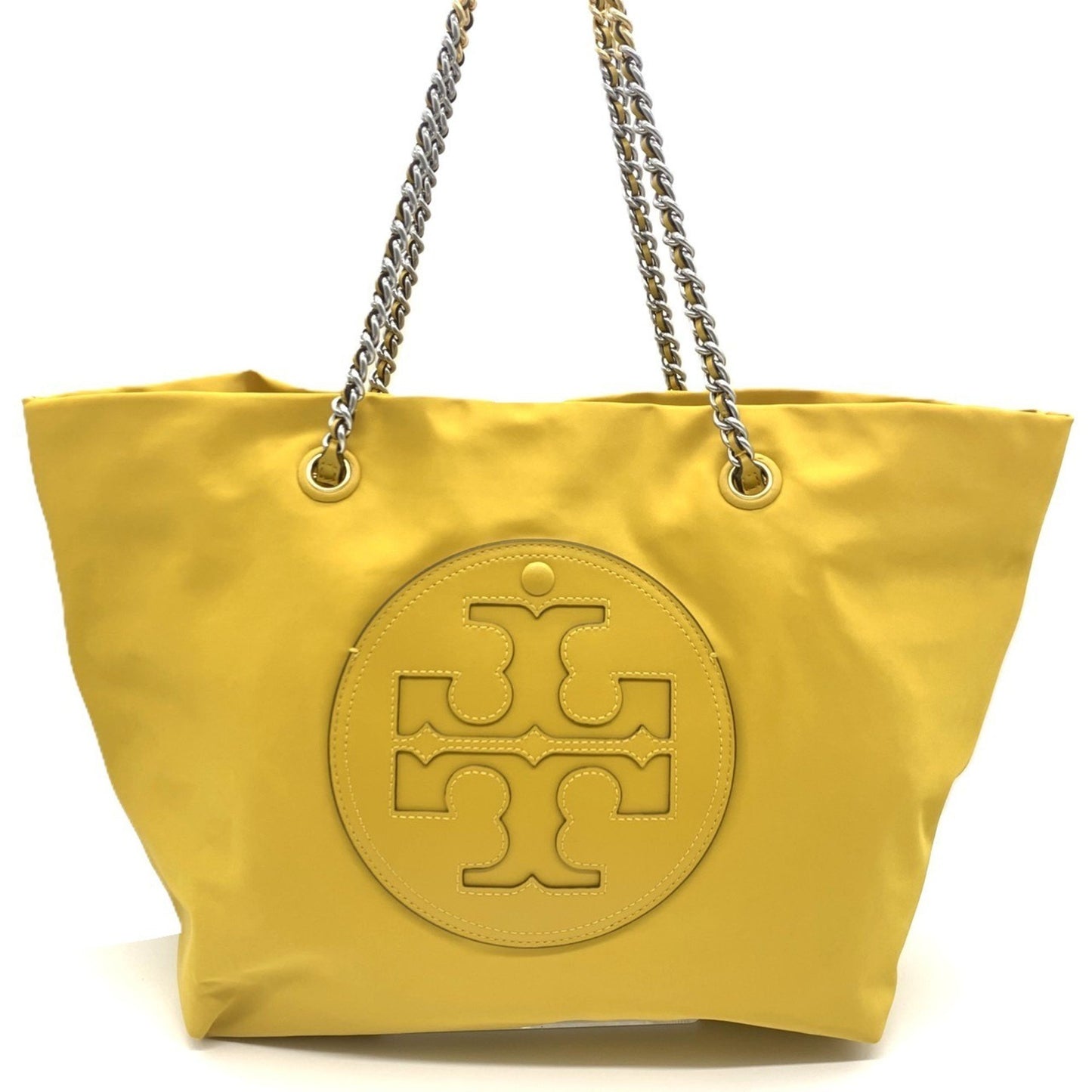 Tory Burch Ella Chain Tote In Yellow Nylon