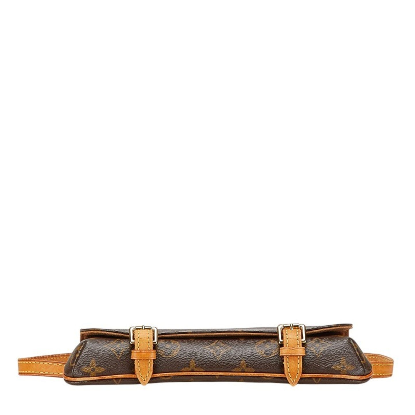 Louis Vuitton Monogram Pochette Marel Waist Bag Body M51159 Brown Pvc Leather