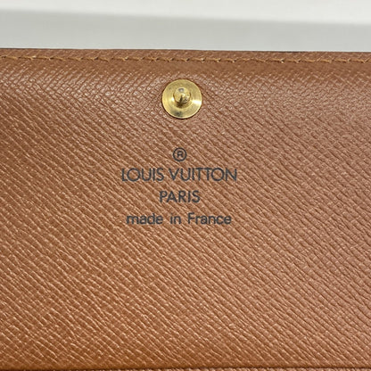 Louis Vuitton Monogram Porte Monnaie-Vieux-Tresor Wallet M61730 Brown