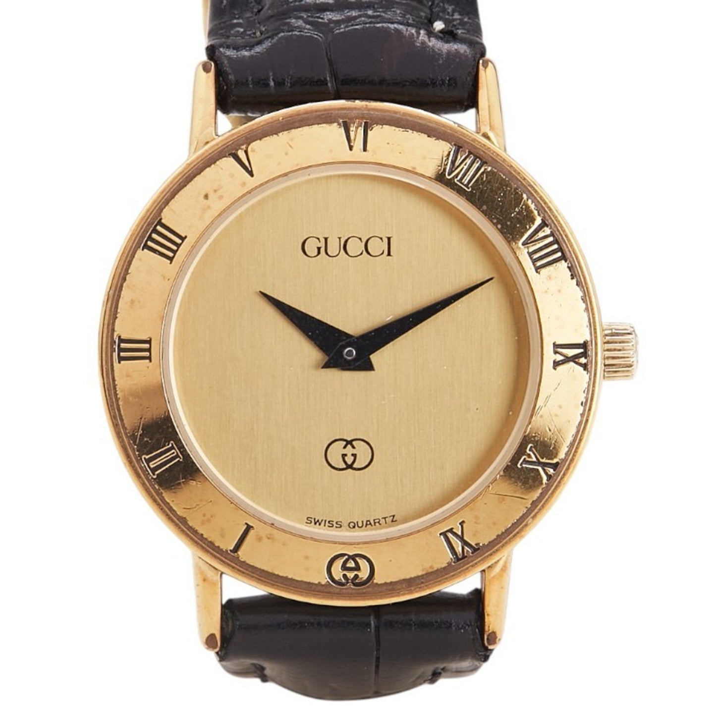 Gucci Women'S Quartz Watch With Gold Dial