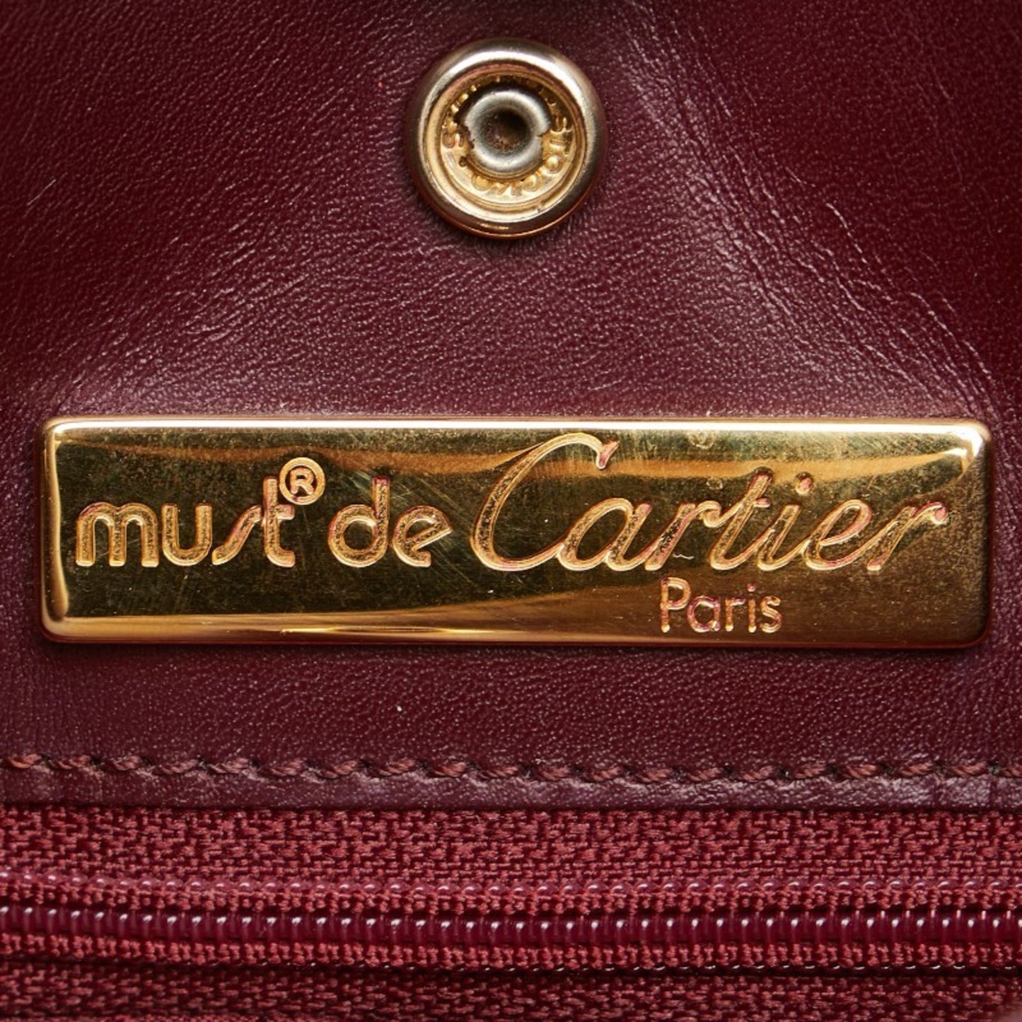 Cartier Must Line Crossbody Shoulder Bag Red Leather