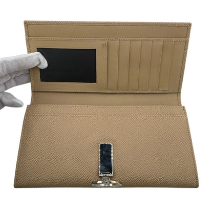 Bvlgari B.Zero1 Circle Clip Bifold Long Wallet Beige