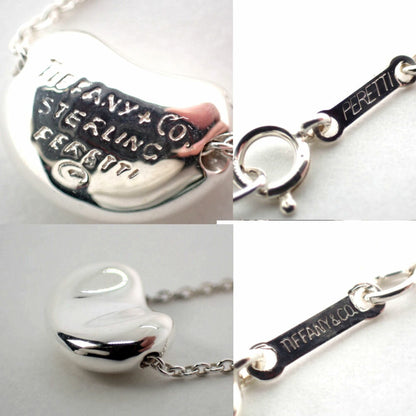 Tiffany Tiffany 925 Bean Pendant Necklace J5-7