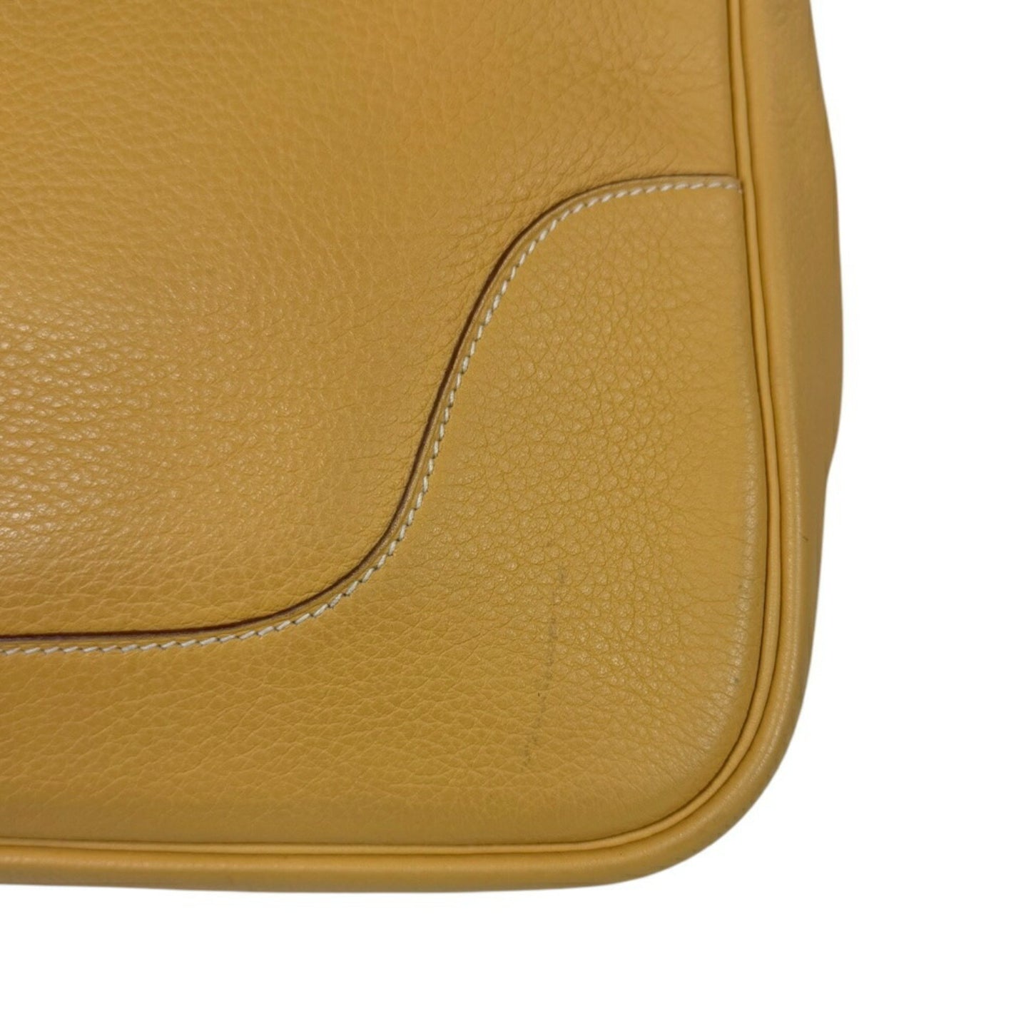 Hermes Trim 35 Shoulder Bag Taurillon Clemence Yellow