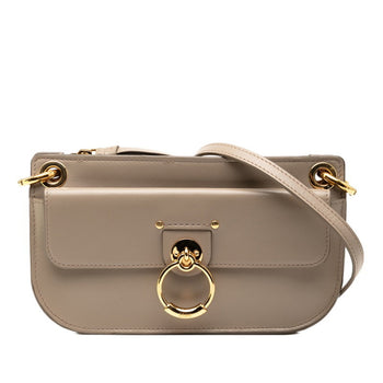 Chlo Chloe Tess Shoulder Bag In Greige Leather