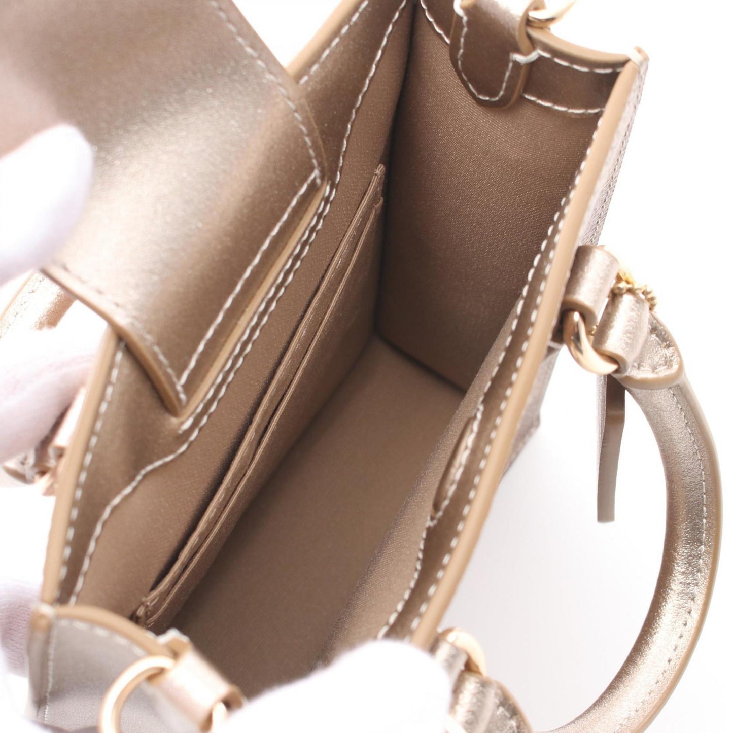 Coach Coach Signature Handbag Bag Coated Canvas Leather