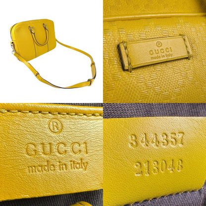 Gucci Handbag Shoulder Bag Diamante Leather Yellow