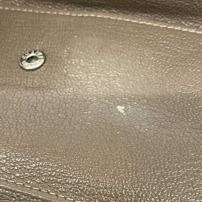 Chanel Tri-Fold Long Wallet Bicolor Leather Black Brown