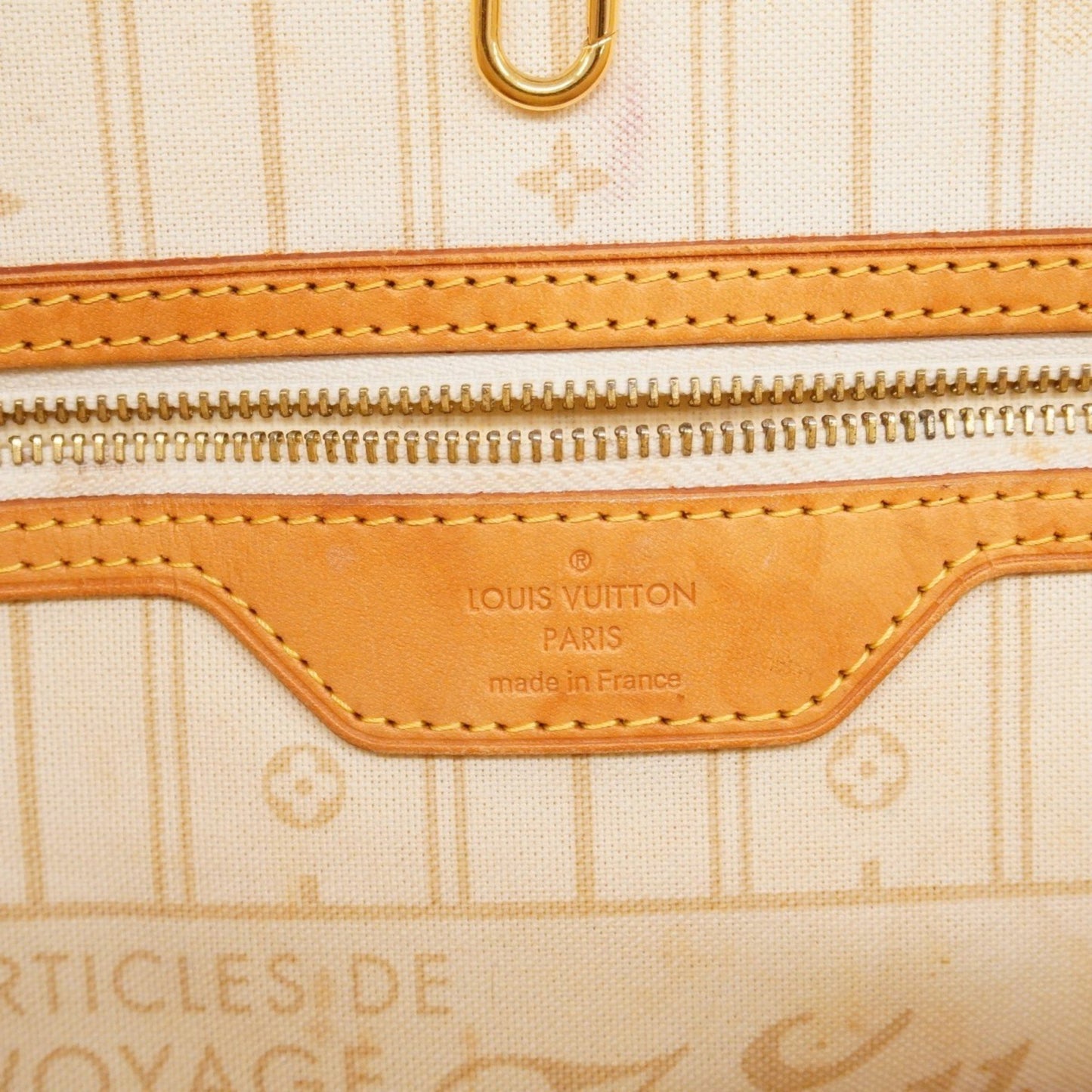 Louis Vuitton Tote Bag Damier Azur Neverfull Mm N51107 White