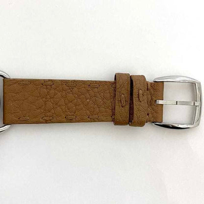 Fendi Watch F-22251 White Shell Brown Silver Selleria 80200M Ss Leather Quartz Fendi Battery