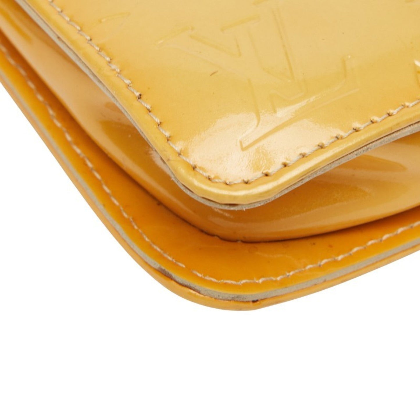 Louis Vuitton Monogram Vernis Lexington Shoulder Bag/Mini Handbag/Pouch M91010 Beige/Yellow Patent