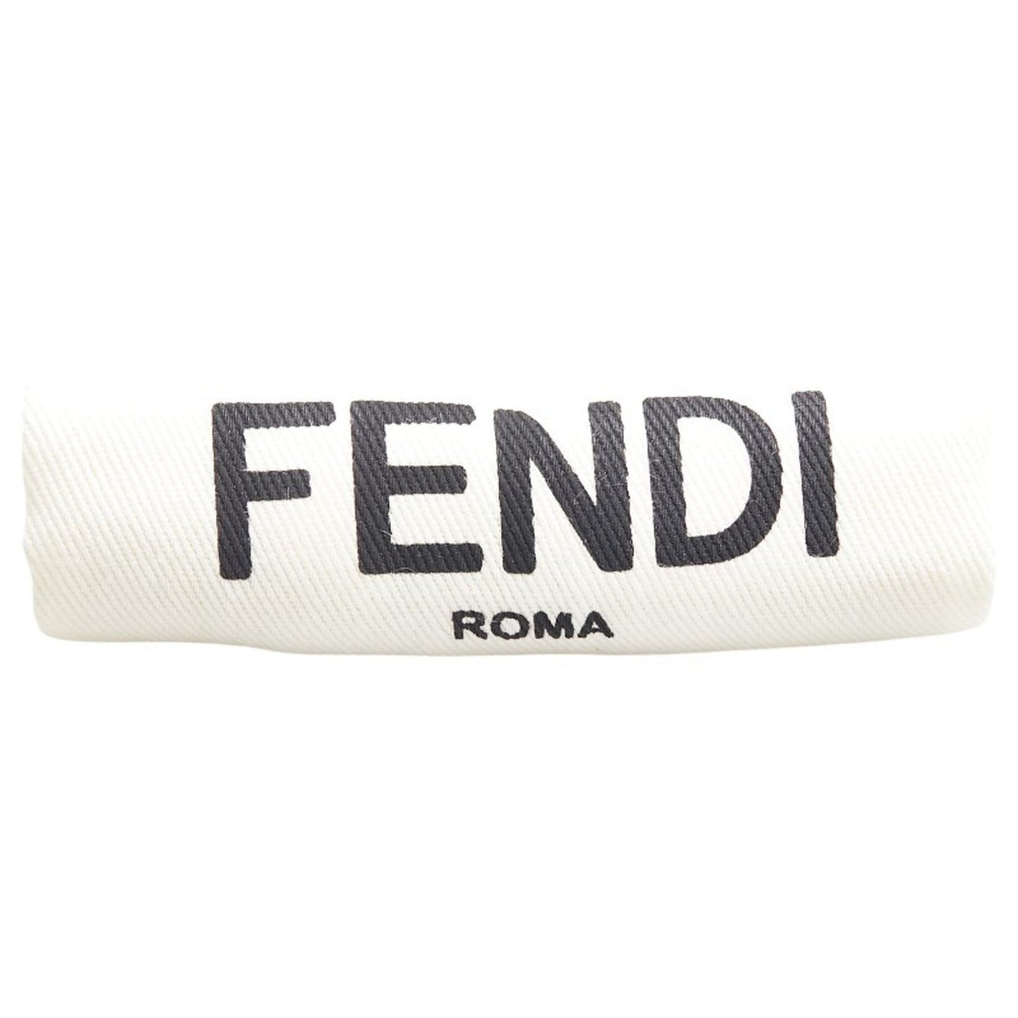 Fendi Zucca Bucket Charm 7As158 Orange Brown Leather Canvas