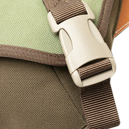 Loewe Anagram Eye Nature Shoulder Bag Khaki Green Canvas Leather