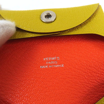 Hermes Bastia Verso Cumin Orange Minian Chevre Wallet/Coin Case