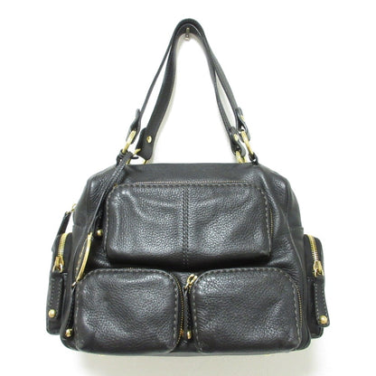 Tod'S Multi-Pocket Leather Handbag In Black