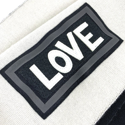 Fendi Fxs124 Logo Bicolor Scarf Black X White