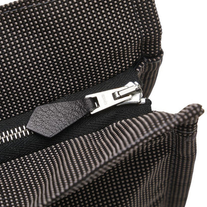 Herms Air Line Second Pouch Mm Gray Black Canvas