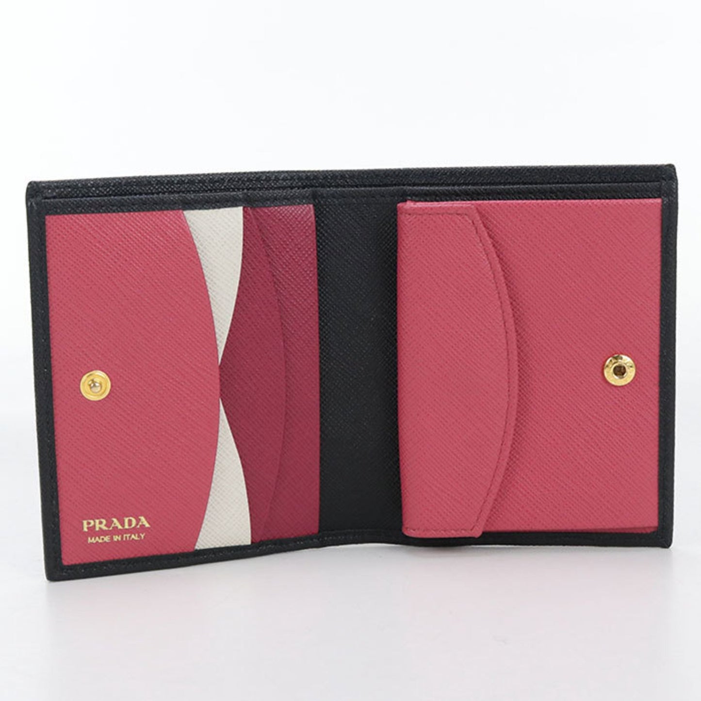 Prada Prada Saffiano Multicolor Bifold Wallet 1Mv204