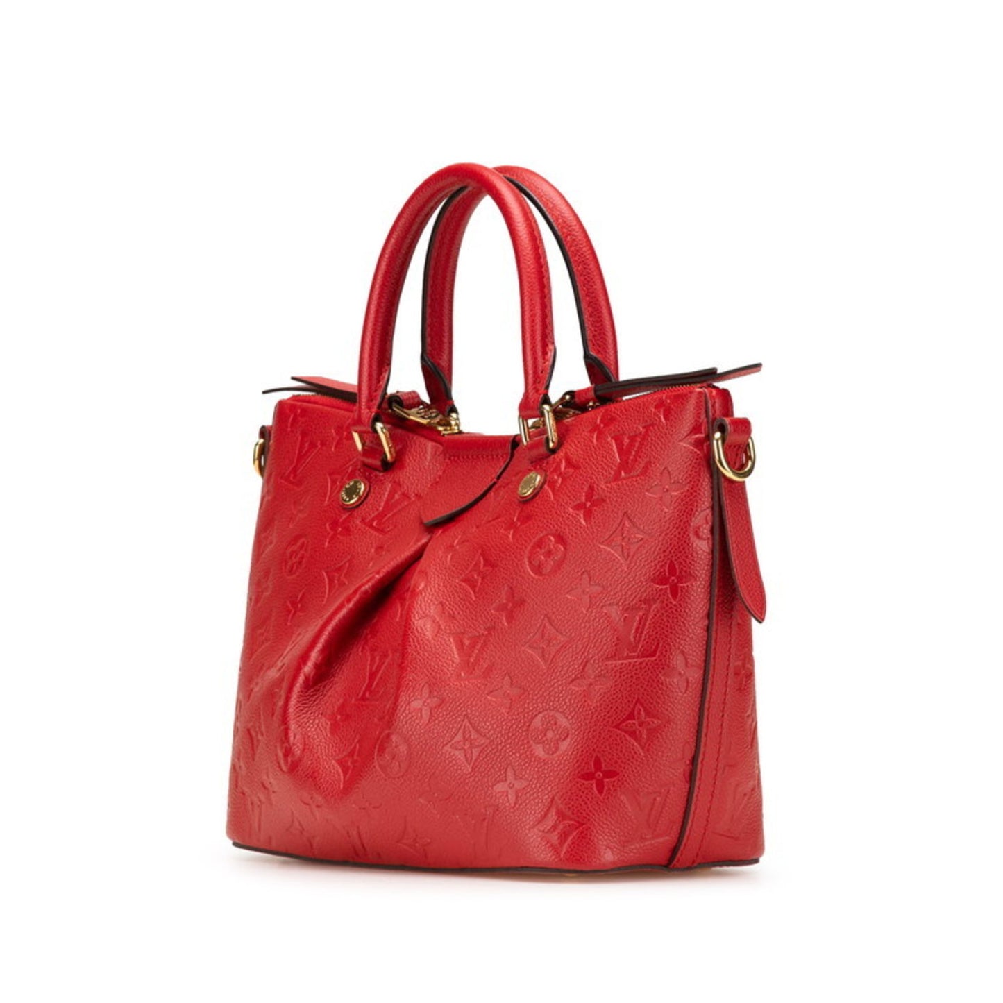 Louis Vuitton Monogram Empreinte Mazarine Pm Handbag/Shoulder Bag 2-Way M50638 Cerise Red Calfskin