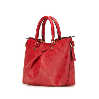 Louis Vuitton Monogram Empreinte Mazarine Pm Handbag/Shoulder Bag 2-Way M50638 Cerise Red Calfskin