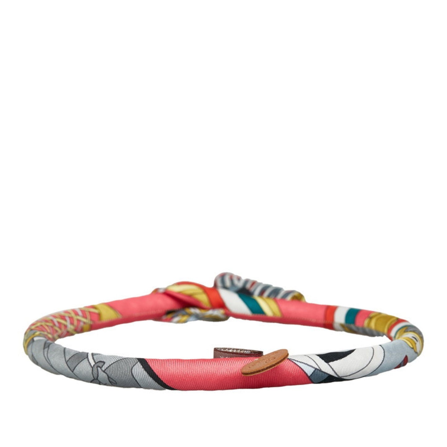 Hermes Bride De Soie Choker Necklace Pink Multicolor Silk