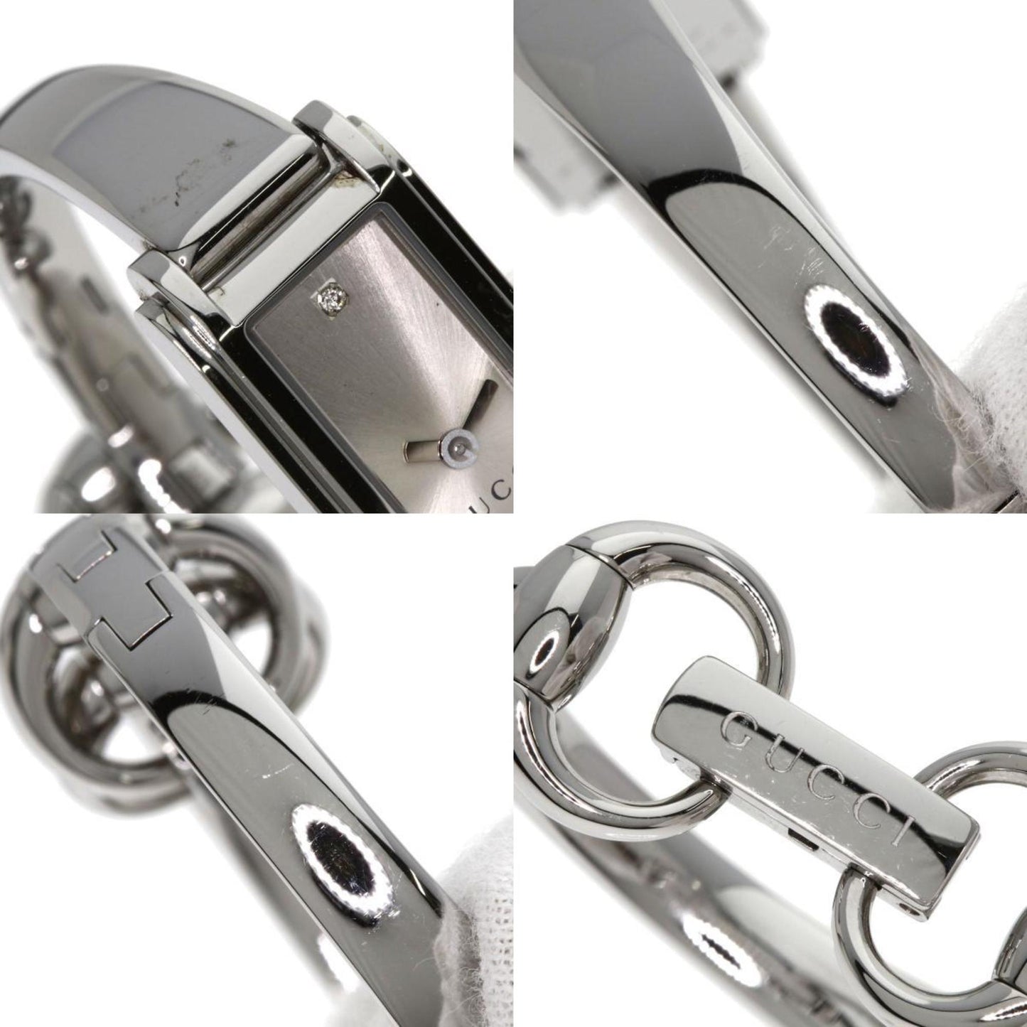 Gucci 109 Square Face 2P Diamond Watch Stainless Steel/Ss