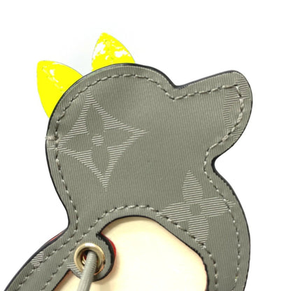 Louis Vuitton M63280 Monogram Titanium Porte Address Dog Pop-Up Limited Edition Charm Canvas