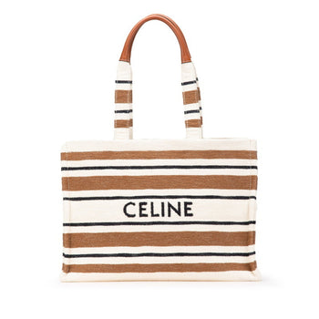 Celine Logo Handbag Tote Bag In White