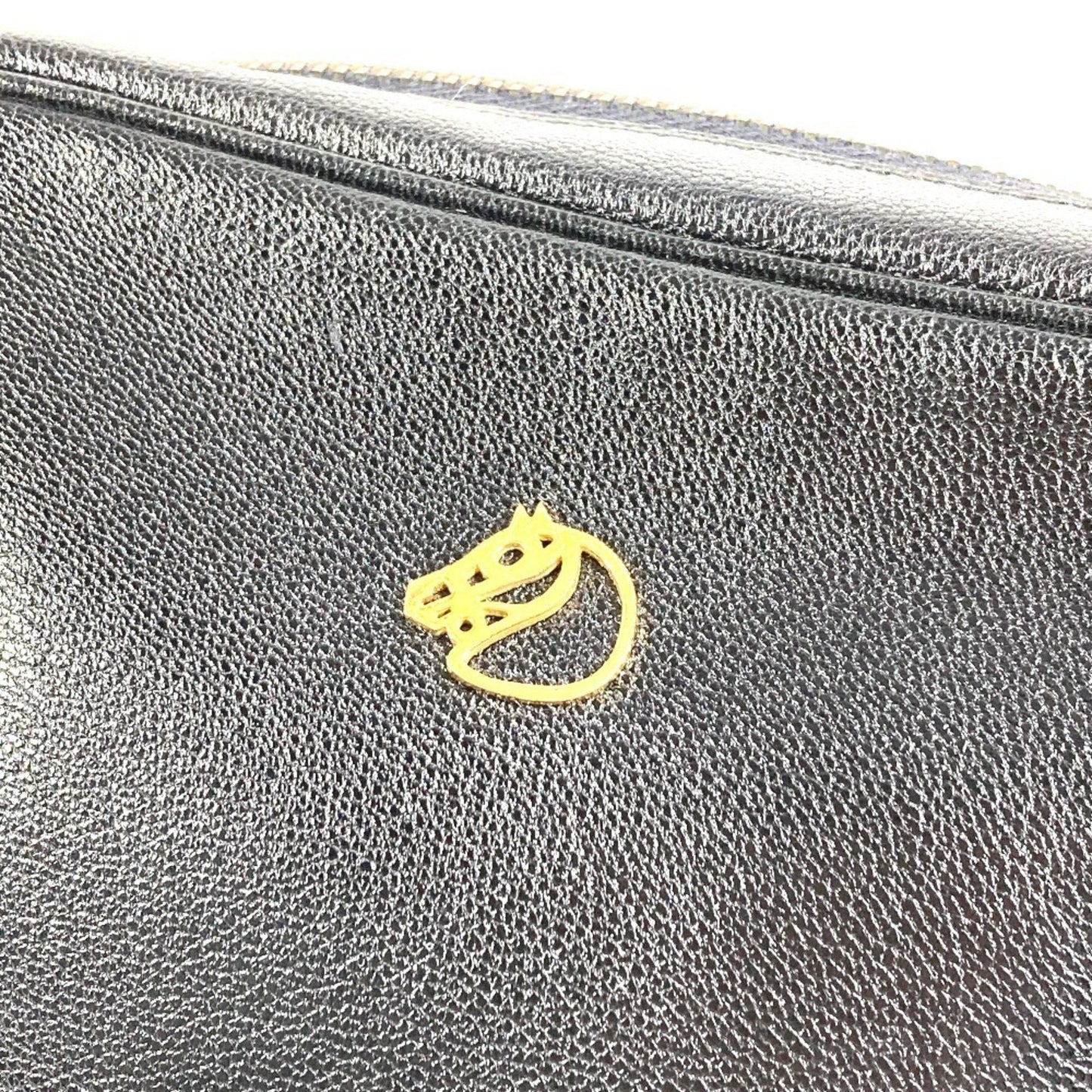 Hermes Jockey Horse Cheval Pochette Shoulder Bag In Black Leather