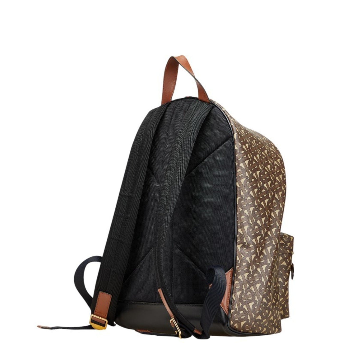 Burberry Tb Monogram Backpack Brown Leather