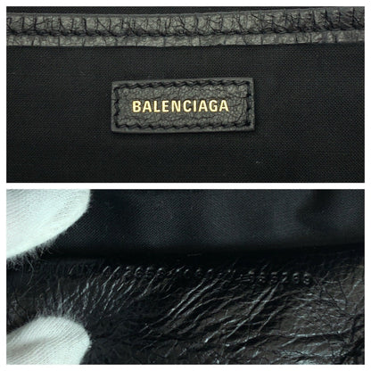 Balenciaga Graffiti Print Black Multicolor Silver Hardware Leather 443658 1060 Clutch Bag Second