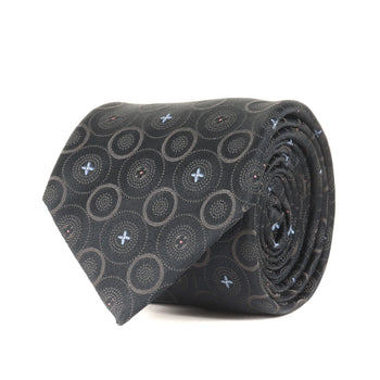 Louis Vuitton Polka Dot Monogram Silk Cravate Black