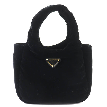 Prada 1Ba410 Padded Velvet Mini Handbag With Triangle Logo