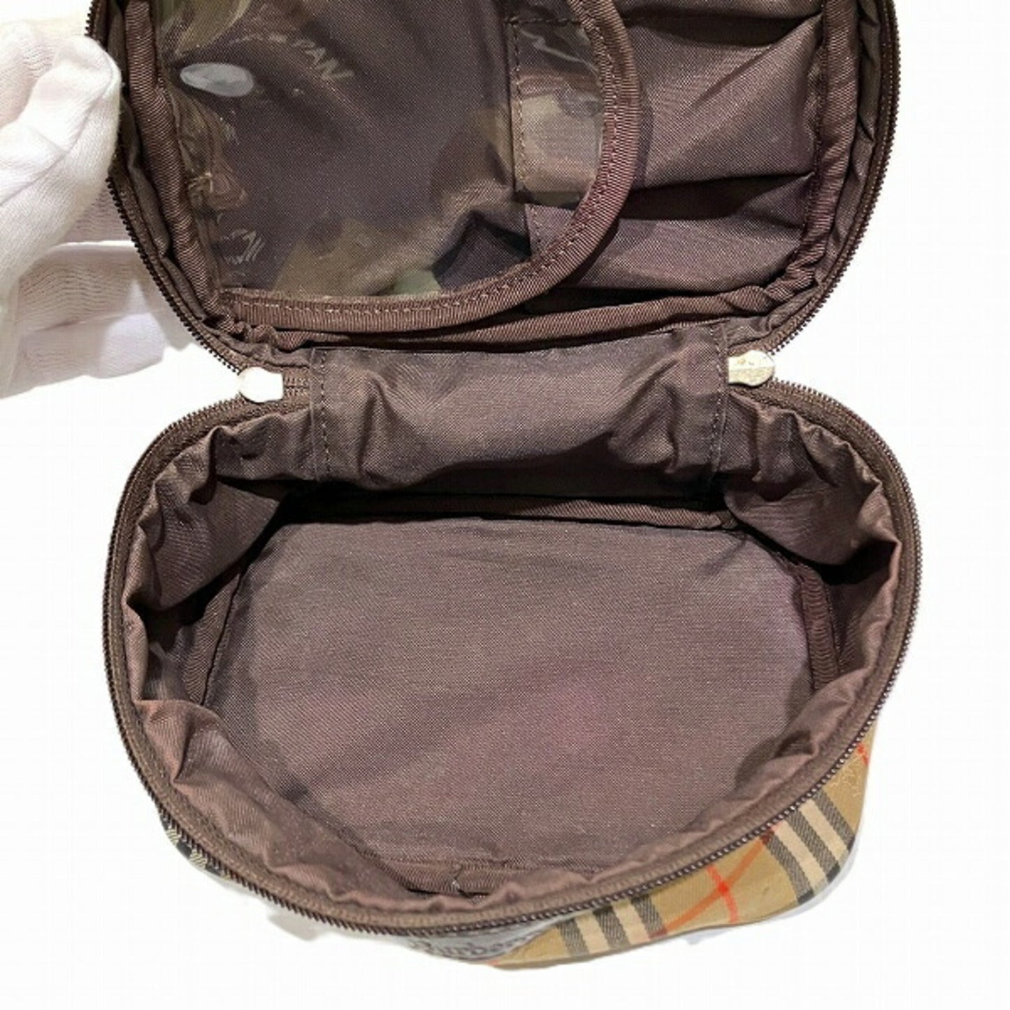 Burberry Nova Check Pouch Vanity Bag Handbag