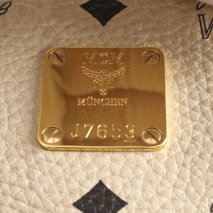 Mcm Visetos Studded Leather Backpack