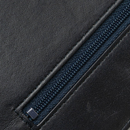 Chanel Deauville Chain Wallet A80795 Navy White Denim Leather