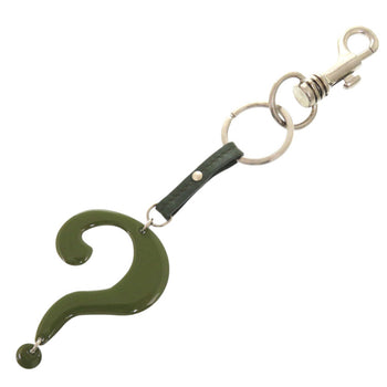 Chlo Chloe Key Ring Question Charm Keychain Metal/Metal Green 1875