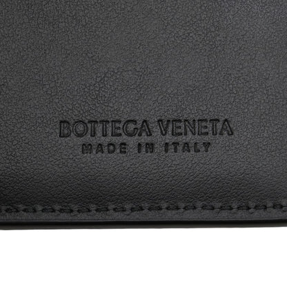 Bottega Veneta Maxi Intrecciato Cassette Business Card Case/Card Case/Pass Case In Black Leather