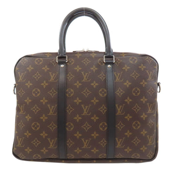 Louis Vuitton M52005 Porte-Document Voyage Pm Business Bag Monogram Macassar