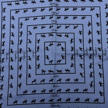 Hermes Herms Carr 40 Saut Galop Canter Rack Equestrian Scarf