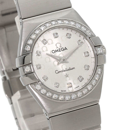 Omega 123.15.27.60.52.001 Constellation Brushed Diamond Watch Stainless Steel Ss