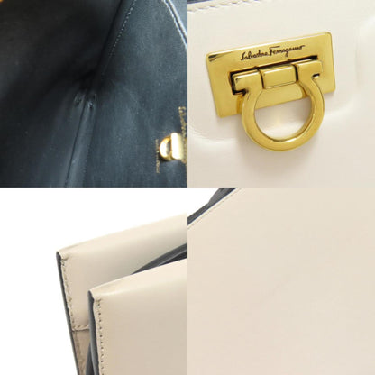 Salvatore Ferragamo Gancini Hardware Shoulder Bag Leather