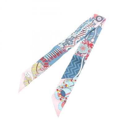 Hermes Hermes Twilly De Lombrelle Aux Duels Vieux Scarf Silk
