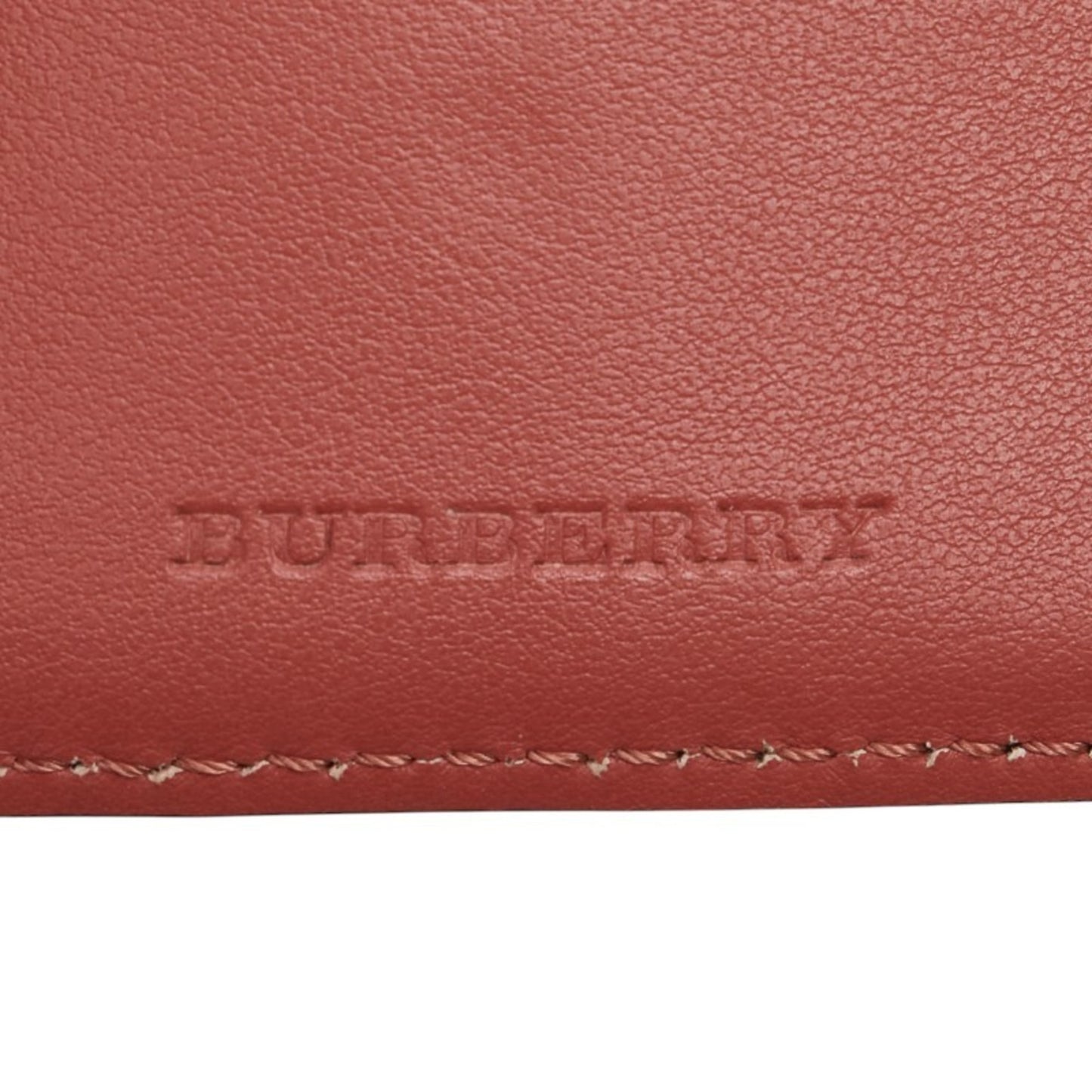 Burberry Nova Check Bifold Wallet In Beige And Pink Leather