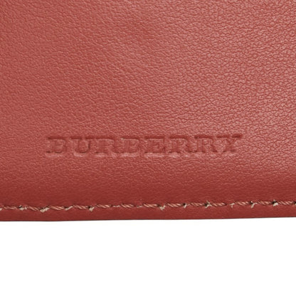 Burberry Nova Check Bifold Wallet In Beige And Pink Leather