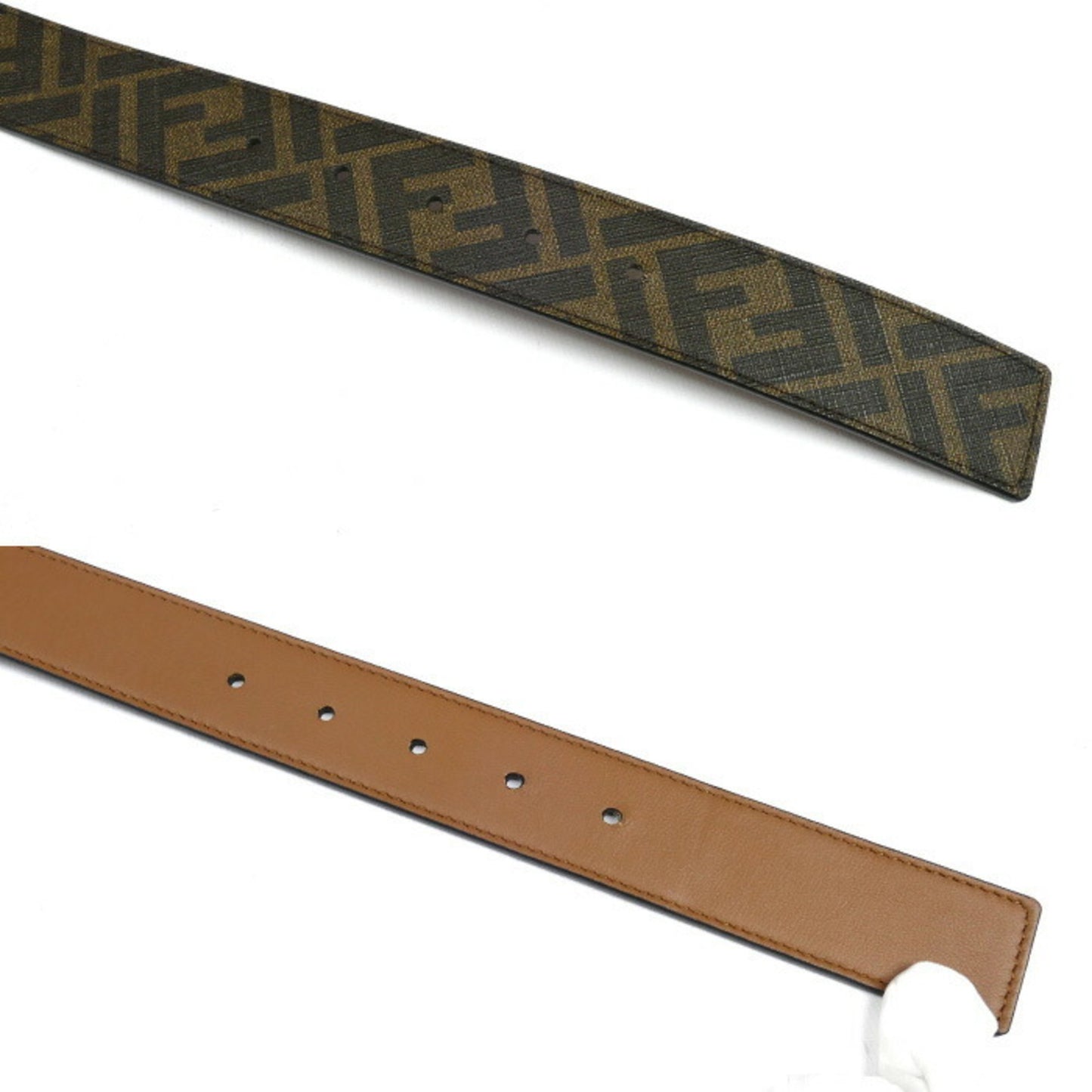 Fendi Zucca Ff Belt Brown
