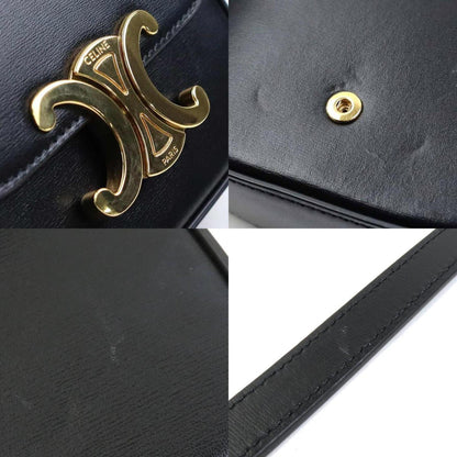 Celine Shoulder Bag Claude Calf Leather Black Gold