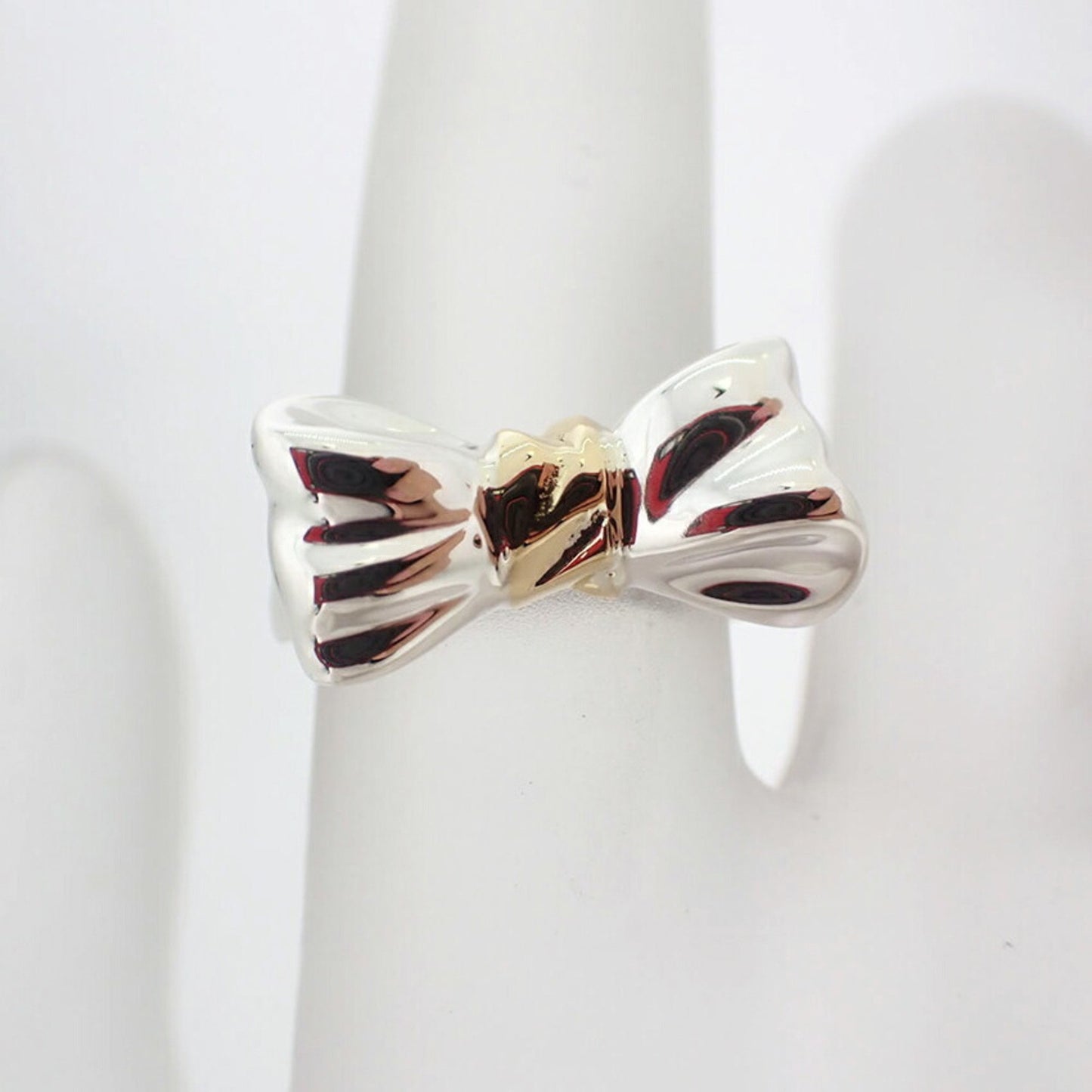 Tiffany 925 750 Ribbon Ring Size 8