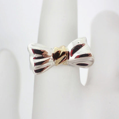 Tiffany 925 750 Ribbon Ring Size 8
