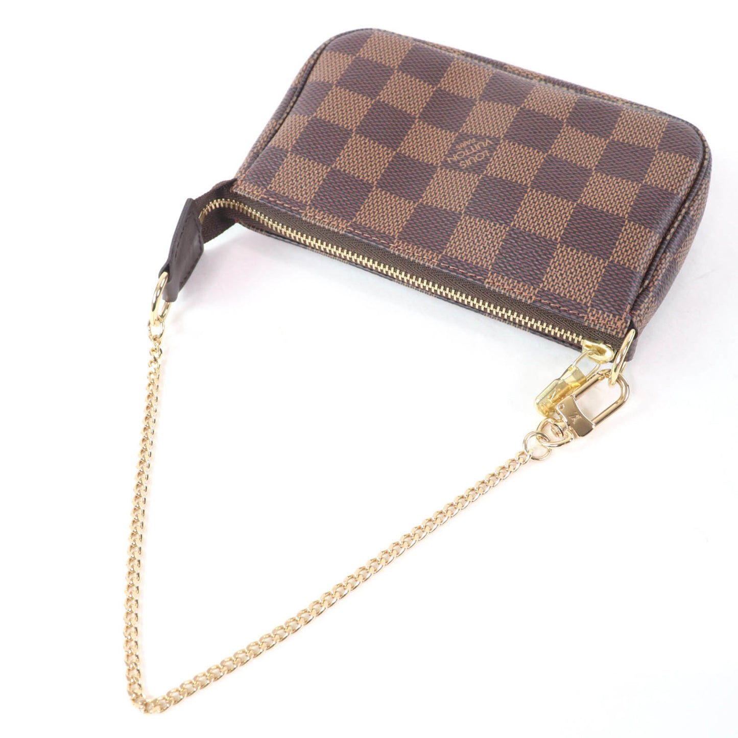 Louis Vuitton N58009 Mini Pochette Accessoires In Damier Ebene Brown